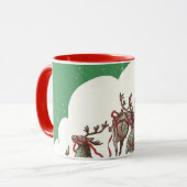 Weihnachten im Retro Santa Claus Sleigh Tasse (Vorderseite Links)