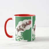 Weihnachten im Retro Santa Claus Sleigh Tasse (Links)
