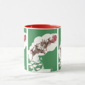 Weihnachten im Retro Santa Claus Sleigh Tasse (Zentrum)