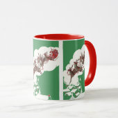 Weihnachten im Retro Santa Claus Sleigh Tasse (VorderseiteRechts)