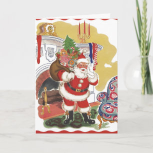Weihnachten im Retro-Stil, fröhlicher Weihnachtsma