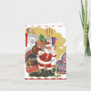 Weihnachten im Retro-Stil, fröhlicher Weihnachtsma