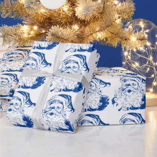 Weihnachten im Retro-Stil, fröhlicher Weihnachtsma Geschenkpapier