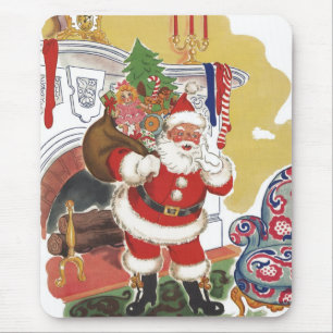 Weihnachten im Retro-Stil, fröhlicher Weihnachtsma Mousepad
