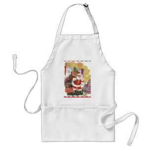 Weihnachten im Retro-Stil, fröhlicher Weihnachtsma Schürze