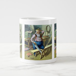 Weihnachten im Retrolook, Weihnachtsmann baut Spie Jumbo-Tasse