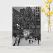 Weihnachten im Rockefeller Center (Blank) Karte (Gelbe Blume)