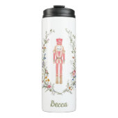 Weihnachten im rosa Nutcracker-Ballett Thermosbecher (Vorderseite)