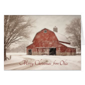 Weihnachten im Rotbarn in Ohio Card (Vorderseite (Horizontal))