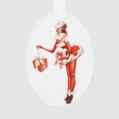 Weihnachten im Roten Button Ornament (Rückseite)