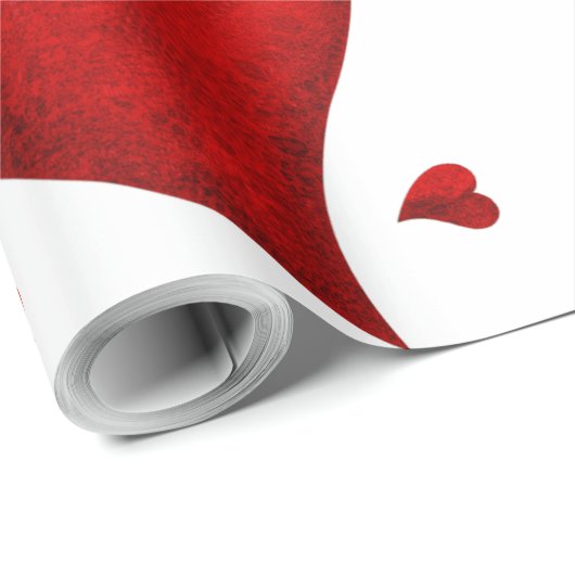 Weihnachten im Roten Herz Frohe Weihnachten Willko Geschenkpapier (Rolleneckpunkt)