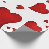 Weihnachten im Roten Herz Frohe Weihnachten Willko Geschenkpapier (Ecke)