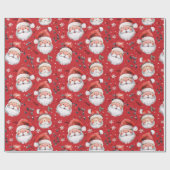 Weihnachten im roten Hintergrund Geschenkpapier (Flach)