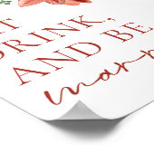 Weihnachten im Roten Winter essen, trinken und Ver Poster (Ecke)