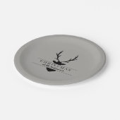 Weihnachten im ... rustikal, waldreich, jugendlich pappteller (Schrägansicht)