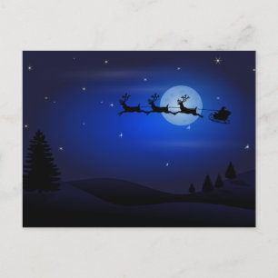 Weihnachten im Schlitten Postkarte