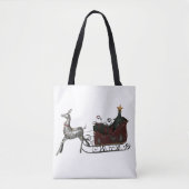 Weihnachten im Schlitten Tasche (Vorderseite)