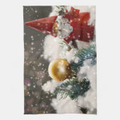 Weihnachten im Schnee Geschirrtuch (Vertikal)