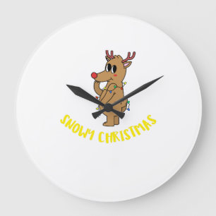 WEIHNACHTEN IM SCHNEE GROßE WANDUHR
