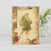 Weihnachten im Schnee mit Rose und Musik (Stehend Vorderseite)