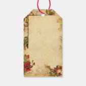 Weihnachten im Schnee mit Rose und Musik Geschenkanhänger (Rückseite)