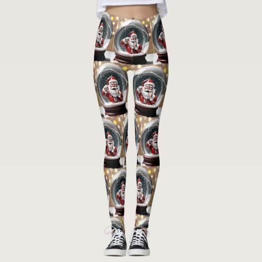 Weihnachten im Schneeglobe - Weihnachten Leggings (Vorderseite)