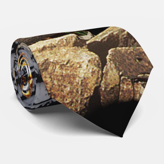 Weihnachten im Schneewald brennen Krawatte (Gerollt)