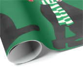 Weihnachten im schwarzen Labor grün Geschenkpapier (Rolleneckpunkt)