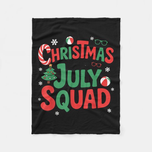 Weihnachten im Sommer Christmas im Juli-Squad Lust Fleecedecke (Vorderseite)