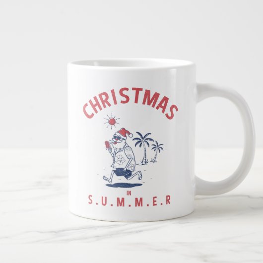 Weihnachten im Sommer im Juli Jumbo-Tasse (Rechts)