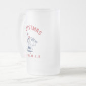 Weihnachten im Sommer im Juli Mattglas Bierglas (Vorderseite Links)