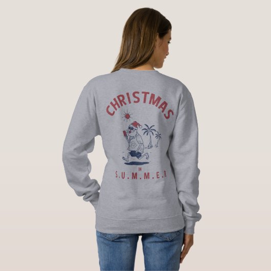Weihnachten im Sommer im Juli Sweatshirt (Schwarz voll)