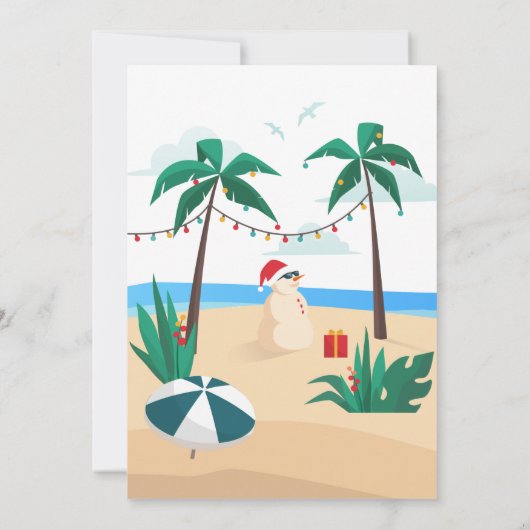 Weihnachten im Sommer im Party im Juli Wiedersehen Einladung (Rückseite)