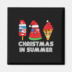 Weihnachten im Sommer im Santa Claus Party Beach S Magnet