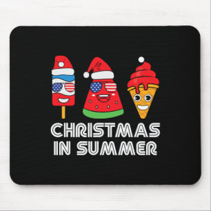 Weihnachten im Sommer im Santa Claus Party Beach S Mousepad