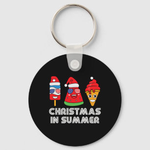 Weihnachten im Sommer im Santa Claus Party Beach S Schlüsselanhänger