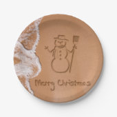 Weihnachten im Sommer Pappteller (Vorderseite)