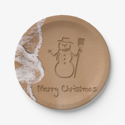 Weihnachten im Sommer Pappteller (Vorderseite)