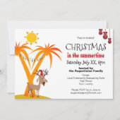 Weihnachten im Sommer-Party Einladung (Vorderseite)