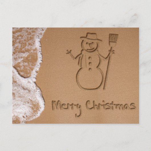 Weihnachten im Sommerurlaub Postkarte (Vorderseite)