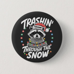 Weihnachten im sonnenverwöhnten Raccoon Button