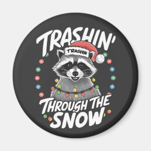 Weihnachten im sonnenverwöhnten Raccoon Magnet
