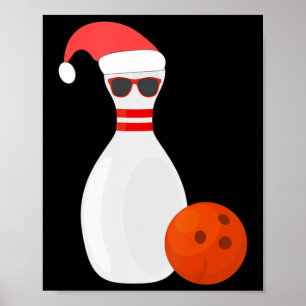 Weihnachten im Sport - Bowling Snowman Bowling Poster