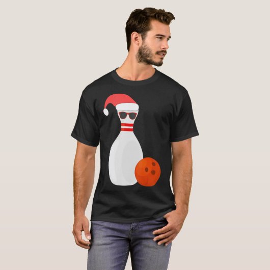 Weihnachten im Sport - Bowling Snowman Bowling T-Shirt (Vorne ganz)