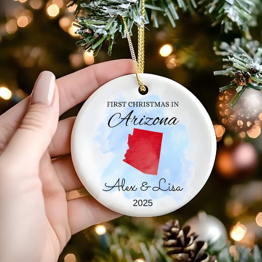 Weihnachten im Staat von Arizona Keramik Ornament