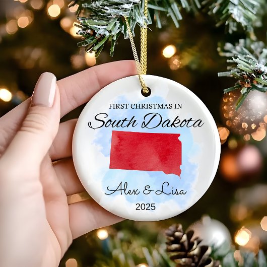 Weihnachten im Staat von Dakota Keramik Ornament