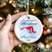 Weihnachten im Staat von Maryland Keramik Ornament