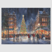 Weihnachten im Stadtdekor Seidenpapier (Vorderseite)