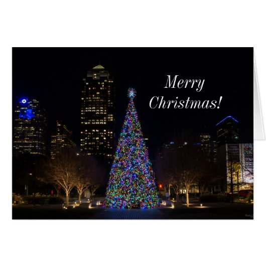 Weihnachten im Stadtzentrum von Dallas Card (Vorderseite (Horizontal))