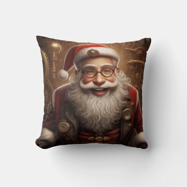 Weihnachten im Steampunker Kissen (Vorderseite)